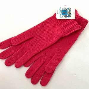 Portolano Lambswool Wool Gloves Pink New with tags